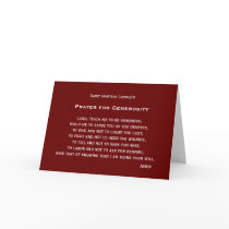 Prayer for Generosity Greeting Card