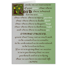 Prayer of St. Francis Catholic Card