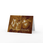 Prayers and Sympathy - Rose Trio In Sepia Greeting Card