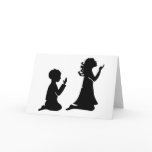 Praying Children Black Silhouettes cards