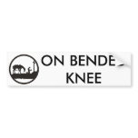 praying cowboy, ON BENDED KNEE bumper stickers