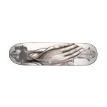 praying hands and cross, FS Skate Decks