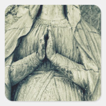 Praying Nun Statue Stickers