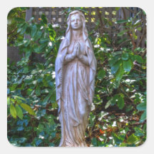 Praying Statue Square Sticker