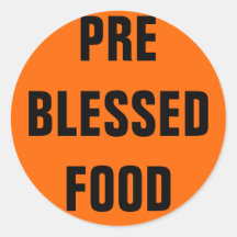 PRE BLESSED FOOD ROUND STICKERS