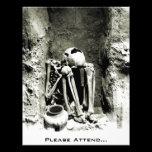 Pre-Columbian Gravesite Skeleton - Halloween Party invitations