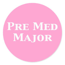 Pre Med Major Gifts Stickers