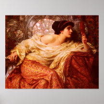 Pre-Raphaelite “The Mirror” by Sir Frank Dicksee Posters