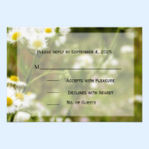 Pré RSVP de marguerite invitations