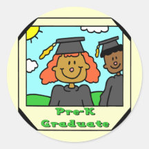 Pre-School Graduation Gifts Round Stickers