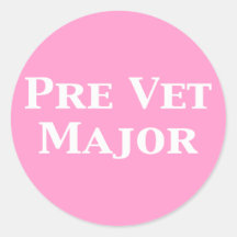 Pre Vet Major Gifts Sticker