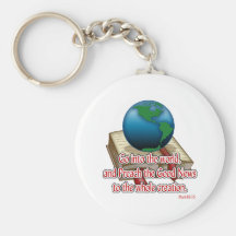 Preach the Good News Key Chain