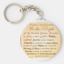 Preamble to Constitution H Key Chain