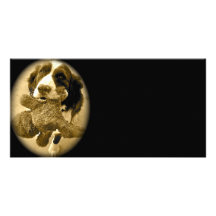 Precious And Her Fave Toy:  Sepia Picture Card