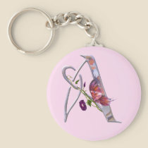 Precious Butterfly Initial A keychains