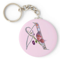 Precious Butterfly Initial A Key Chains