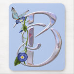 Precious Butterfly Initial B Mousepad