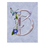 Precious Butterfly Initial B Postcard