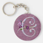 Precious Butterfly Initial C Keychain
