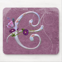 Precious Butterfly Initial C Mousepads