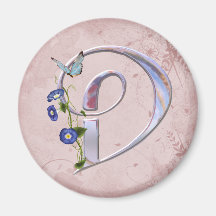 Precious Butterfly Initial D Refrigerator Magnets