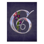 Precious Butterfly Initial G Post Cards