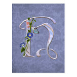 Precious Butterfly Initial H Postcards