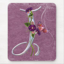 Precious Butterfly Initial J Mousepad