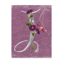 Precious Butterfly Initial J Postcards