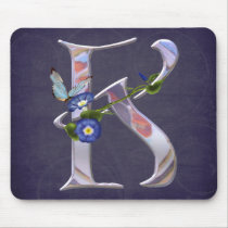 Precious Butterfly Initial K mousepads