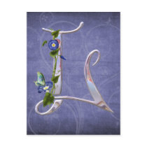 Precious Butterfly Initial L Postcards