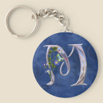 Precious Butterfly Initial M keychains