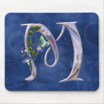 Precious Butterfly Initial M Mousepad