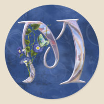 Precious Butterfly Initial M stickers