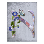 Precious Butterfly Initial N Post Card