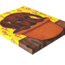 Precious Dachshund Puppy Canvas Canvas Print