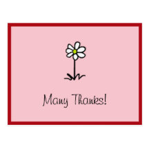 Precious Daisy Many Thanks Personalized Card Post Card
