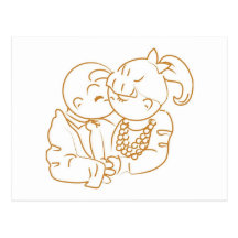 Precious Memories First Kiss Postcard