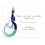 Precious Peacock in Purple, Teal, and Green Post Card