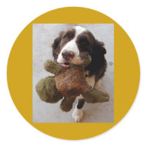 Precious Puppy Round Sticker