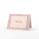 Precious Stripes Thank You Card (Pink)