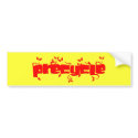 Precycle Bumpersticker in Red Leaf Lettering