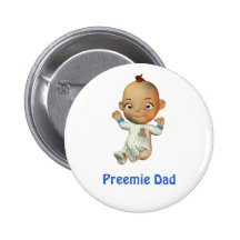 Preemie Dad button