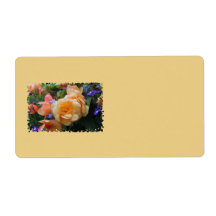 Preety Colourful Flowers. Personalised Shipping Labels