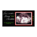 Pregnancy Christmas Card- Ultrasound Photo Personalized Photo Card