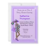 Pregnant African American Mom Baby Shower Personalized Invitation