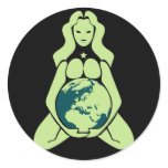 Pregnant Earth Goddess stickers