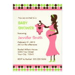 Pregnant Lady Baby Shower Custom Announcements