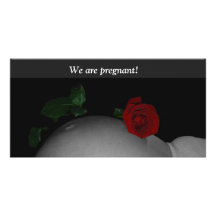 pregnant photo greeting card