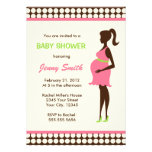 Pregnant Woman Baby Shower Personalized Invitations